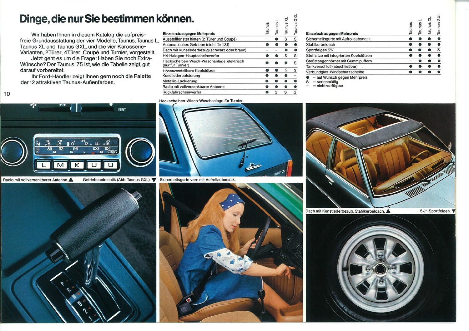 Catalogue Ford Taunus 1975 - Allemagne