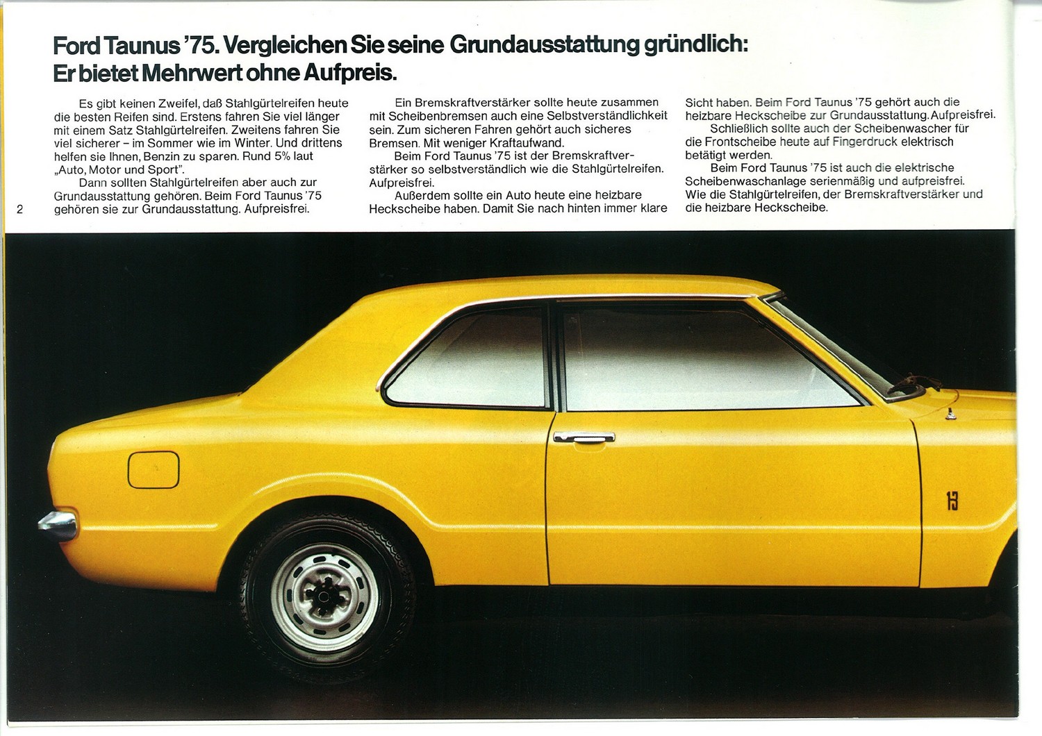 Catalogue Ford Taunus 1975 - Allemagne
