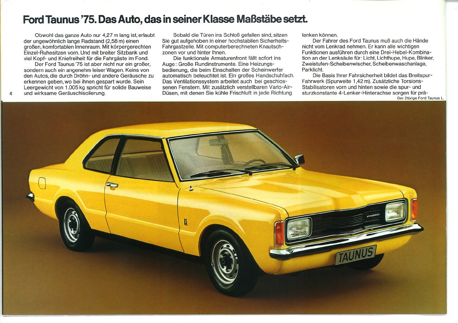 Catalogue Ford Taunus 1975 - Allemagne