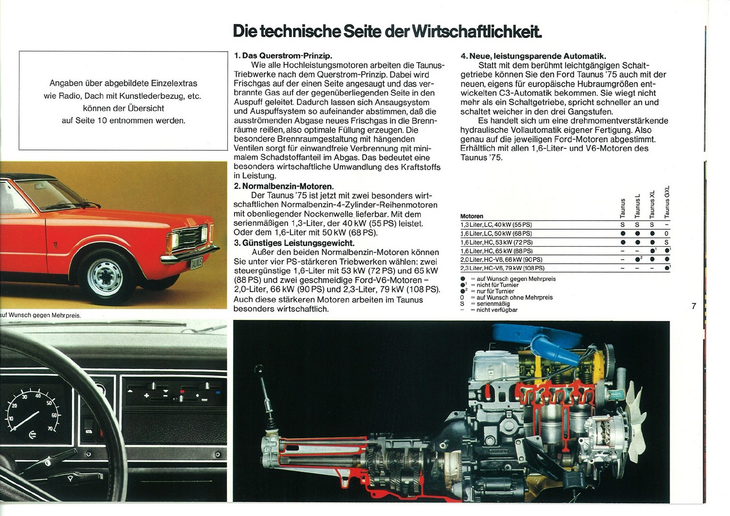 Catalogue Ford Taunus 1975 - Allemagne